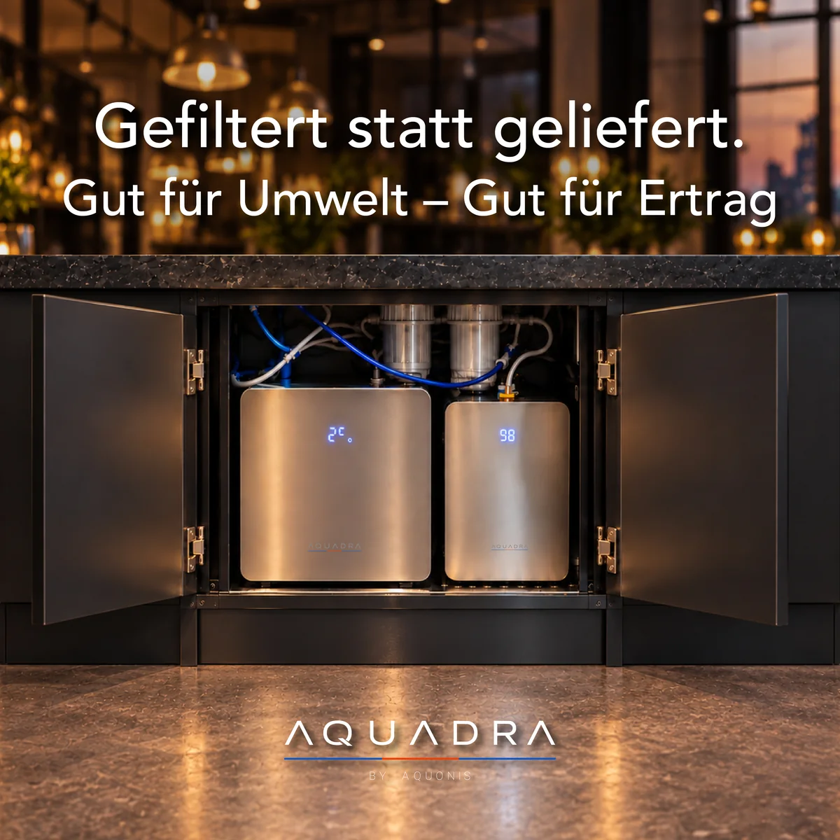 Aquadra Untertisch-Einheiten: gefiltert statt geliefert